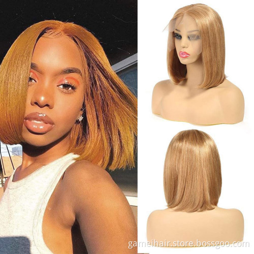 short cut Ombre curly  short lace  Brazilian Strights  original Brazilian  10A  613 blonde closure  big human hair